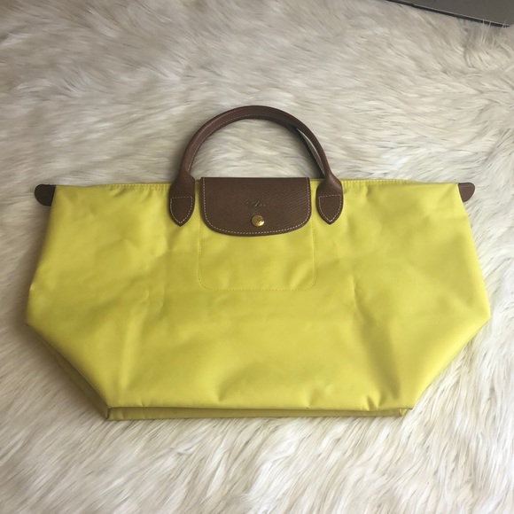 Leather Carry Tote Travel 1948 Le Pliage Type M